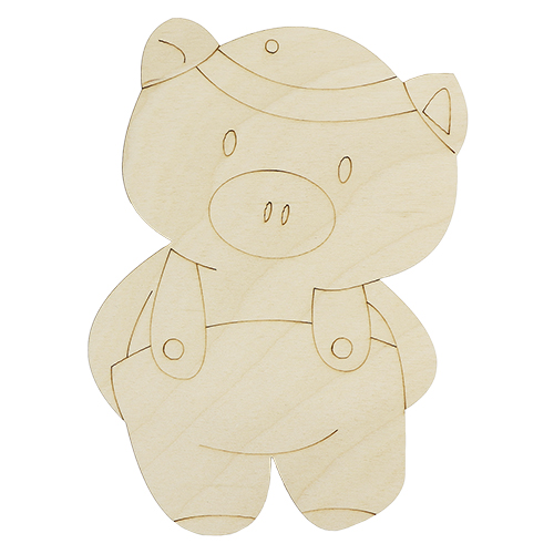 Заготовки деревян. Поросенок в штанишках 13,0*9,2см  АСТРА L-1002														