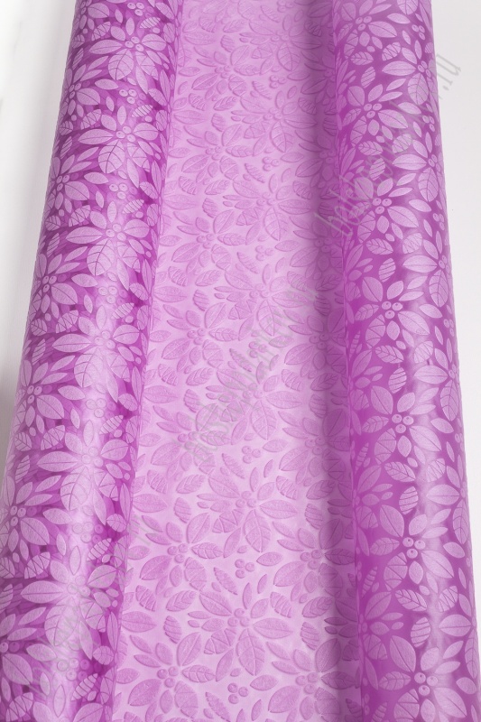 Фетр ламинированный "Листочки" сиреневый 53смх9.1м за 1м 811-163-SF-2371														