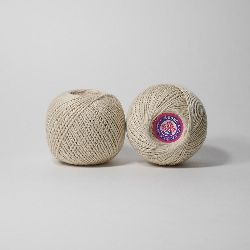 Пряжа "Флокс" 3600 лен 20*25 г. 150м 100% хлопок  ПНК им. Кирова