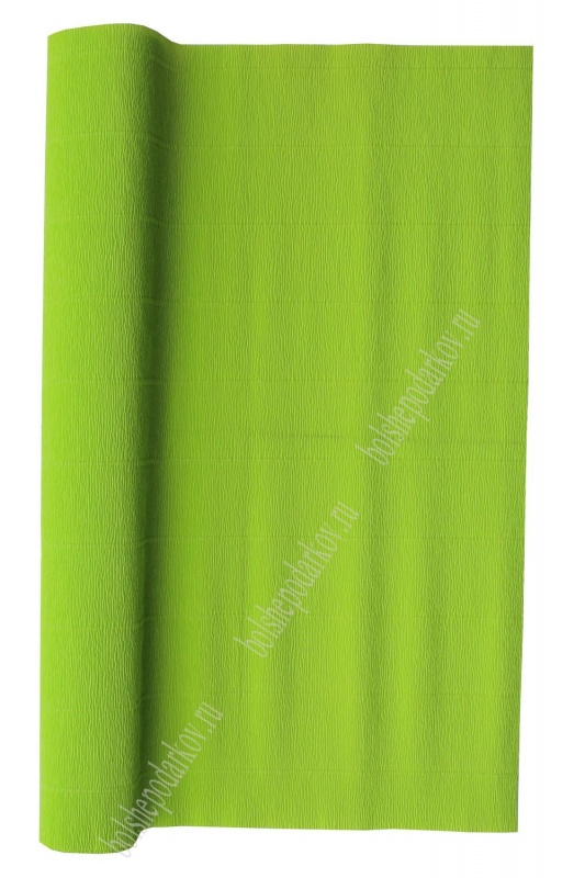 Бумага гофре 558 салатовый 50см*2,5м 180гр.  Италия 558														