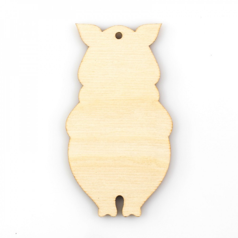 Заготовки деревян. Фигурка. Хрюша плоская дерево 45 x 30 x 40 мм  WOODBOX