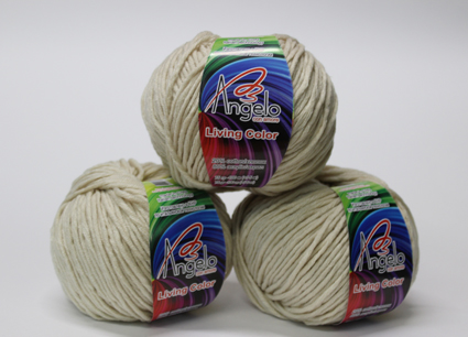 Пряжа "LIVING COLOR" 17 белый 10*75 г. 100м 20% хлопок 80% акрил  Наследие 17														