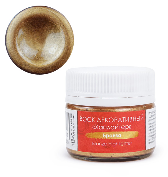 Воск декоративный "Хайлайтер" бронза, 20 мл  ТАИР 2103133														