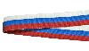 Лента атласная  "Триколор" 28мм бело-сине-красный, 28мм*100м