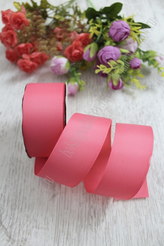 Лента репсовая 40мм розовая пенка 193 40мм*25м 127-148/SF-1349														