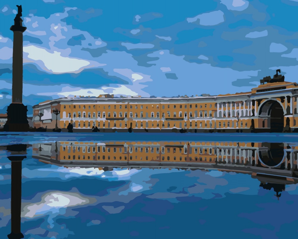 Раскраска по номерам  40*50см "Ассорти"  HOBRUK