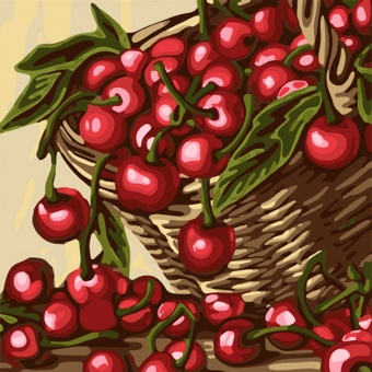 Раскраска по номерам  30*30см "Вишневый аромат"  Наследие