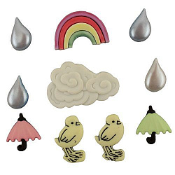 Пуговицы декоративные "Апрельский ливень" (набор) 4444 Пуговицы декоративные "Апрельский ливень" (набор) 4444