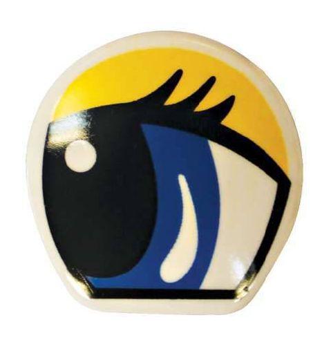 Глаза 28мм овал с ресницами цвет Рж6к за 1шт