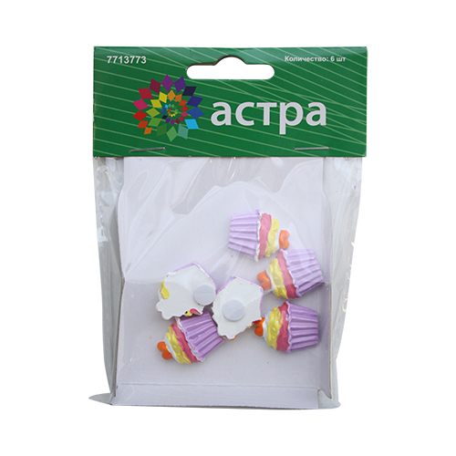 Объемные фигурки Пирожное 22мм за 1шт АСТРА 7713752/LR15-4604