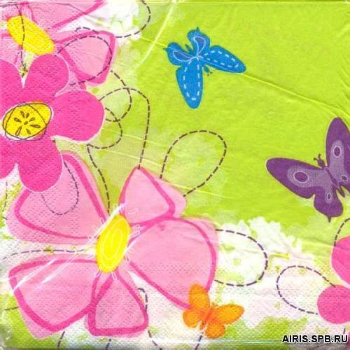 Салфетки 33*33см, Цветы 3-хслойные 7700672/AY-4017														