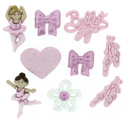 Пуговицы декоративные "Балерины" (набор) 7801 