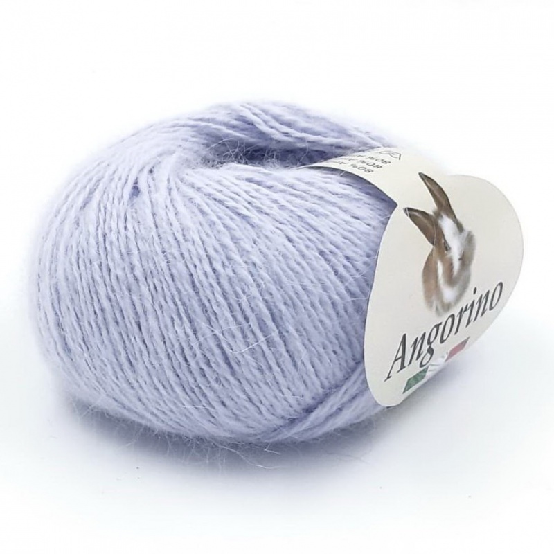 Пряжа "ANGORINO" 0153 кристалл 10*25г. 125м 80% ангора, 20% полиамид  KUTNOR(Италия) 0153														