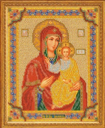 Вышивка бисером Радуга Бисера "Смоленская Богородица "Одигитрия" (20*25см)
