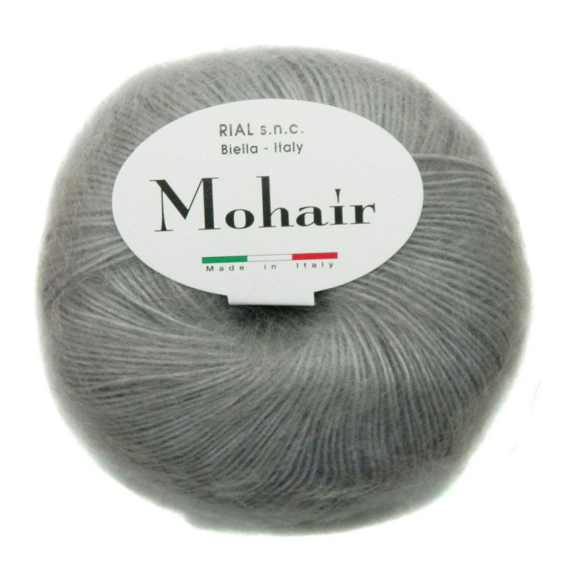 Пряжа "MOHAIR" 90 св.серый 10*50 г. 2м 70% мохер, 30% акрил  ITALY 90														