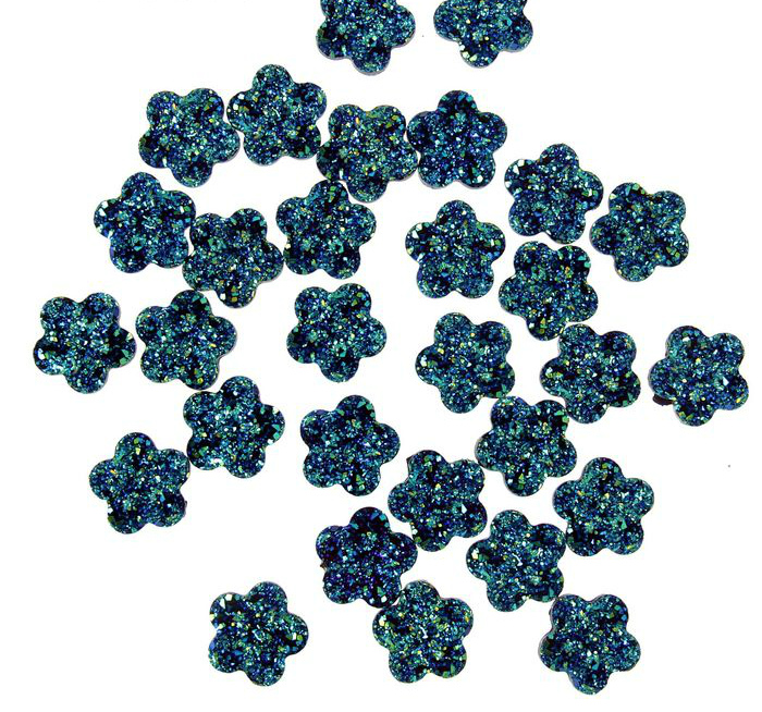 Декор Цветочек 2см с блестками за 1шт  АртУзор 865462														