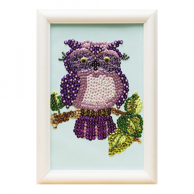 Набор для творчества "Мозаика из пайеток Совушка"  Волшебная мастерская М025														