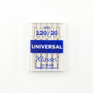 Иглы для быт. шв. машин универсальная 120/20 (в пачке 5 шт.)  Hemline 100.120/G002														