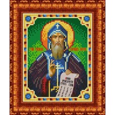 Канва с рисунком бисером Икона Св. Равноап. Кирилл Моравский (А5)  Каролинка