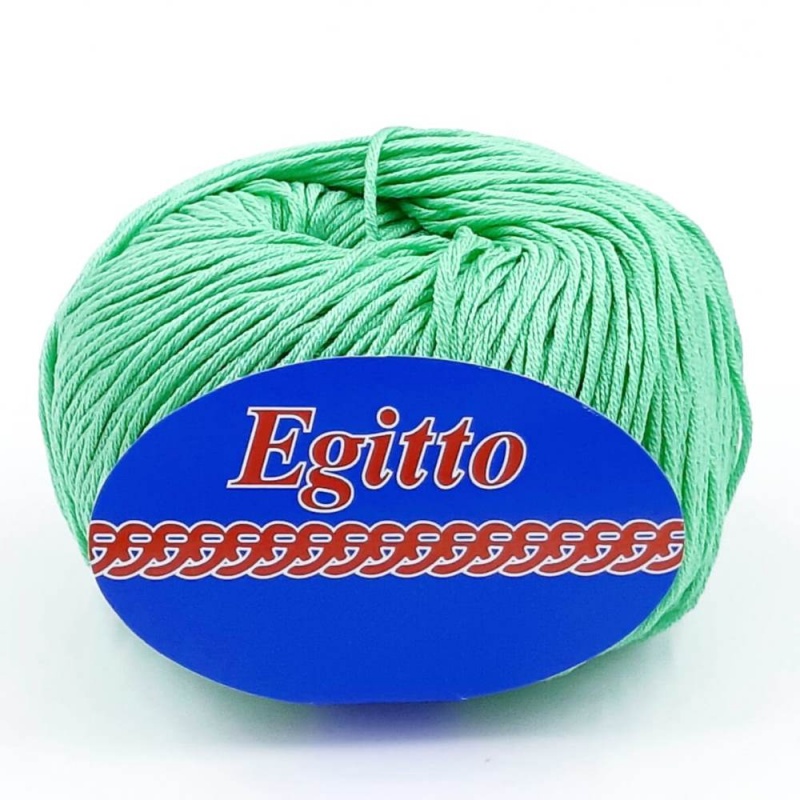 Пряжа "EGITTO" 991 светло-салатовый 10*50 г. 120м 100% мерсеризованный хлопок  Weltus
