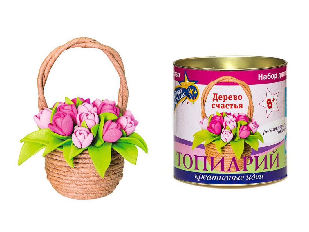Набор для творчества "Дерево счастья. Тюльпаны в корзинке"  Волшебная мастерская ТПМ-02														