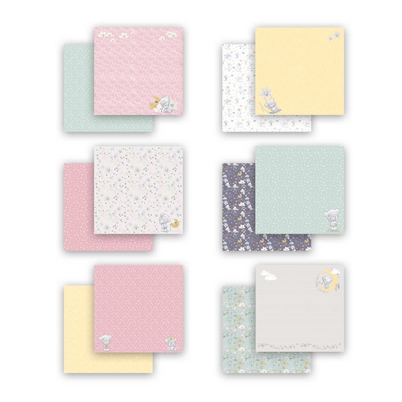 Бумага для скрапб. двустор. "Mr. Painter. Наш малыш. Девочка" 20*20см MTY-PSR-Q														