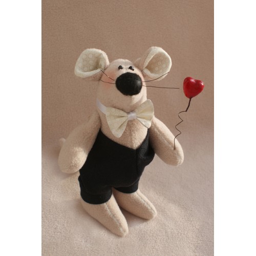 Набор для творчества "Кукла Ваниль. Love Story. Мышь жених" 18см текстильная игрушка