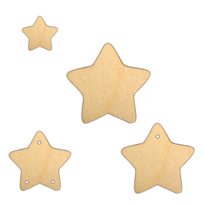 Заготовки деревян. Звездочки набор  Buratini DZ40012														