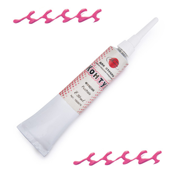 Контур по стеклу фуксия туба 20 мл  ТАИР