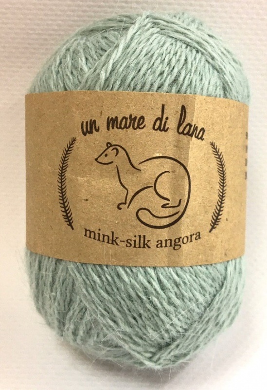Пряжа "MINK ANGORA" 336 ледяной 10*25 г. 175м 50%пух норки, 10%шелк, 10%мерин. шерсть, 30% нейлон  Wool sea 336														
