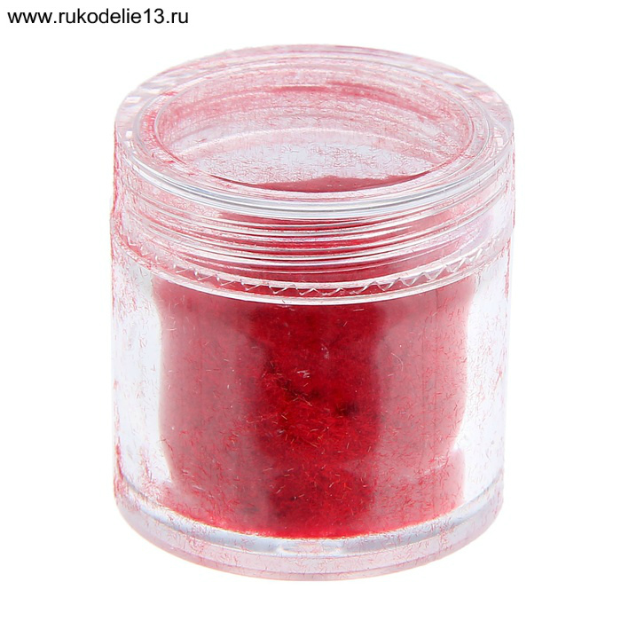 Пыльца (флок-пудра) красный в баночке 1123345