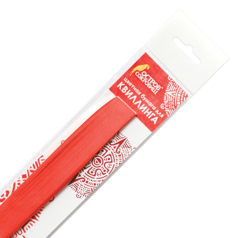 Бумага для квиллинга 3мм*300мм цв. оранжевый (125шт)  ОСТРОВ СОКРОВИЩ 128757														