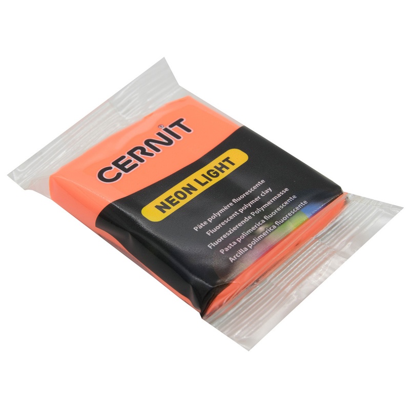 Глина полимерная "Cernit NEON" неоновый цв. 752 неон-оранжевый 56гр.  Cernit CE0930056														
