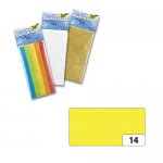 Бумага тонкая (папиросная), 20г/м², 50х70см, 5л. (910) ярко-желтый 14