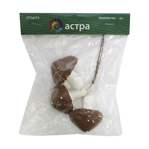 Декор Букет Мухоморы коричневые (крупные 6см)  Астра GF15-319/7714171														
