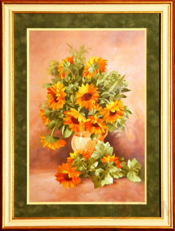 Вышивка гладью Рисуем иглой "Дары солнца"  45*30см