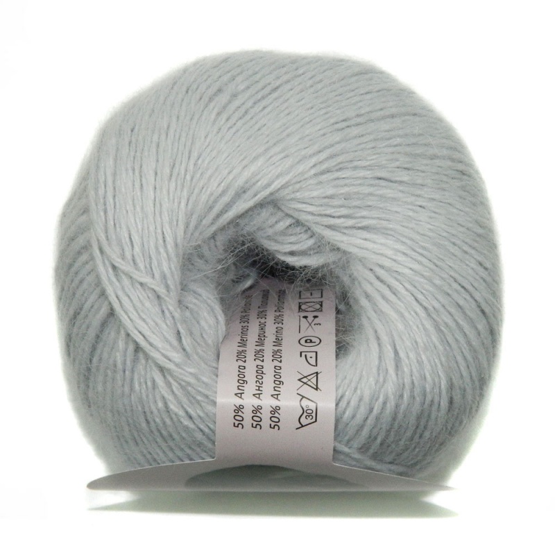 Пряжа "ANGORA SOFT" 7225 св.серый 10*25 г.125м 50% ангора, 20% меринос, 30% полиамид Италия 7225														