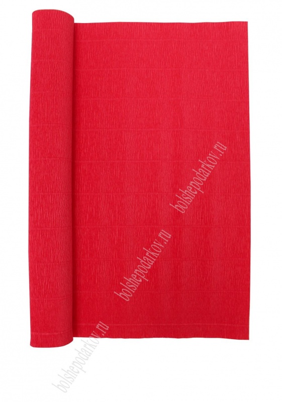 Бумага гофре 580 красный 50см*2,5м 180гр.  Италия 580														