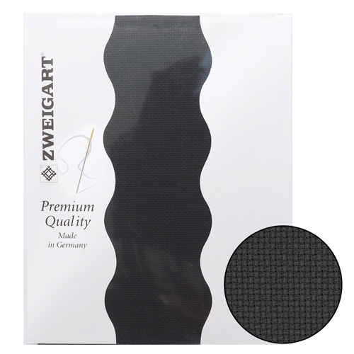 Канва ZWEIGART Aida 16 ct, цв. 3251/720 черный 100% хлопок 50*55см 7714525														