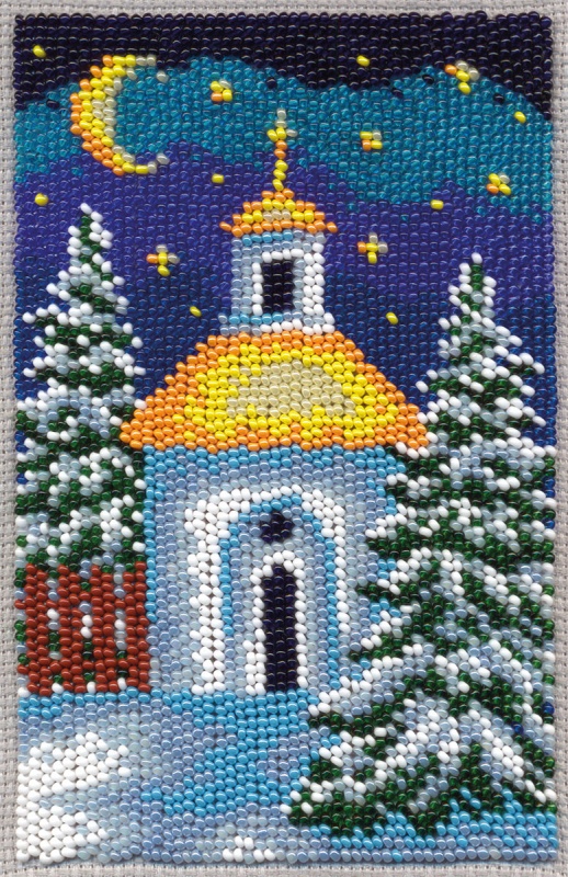 Вышивка бисером Klart "Часовенка" 9*14см 8-053														