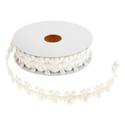 Лента фигурная  "Цветочки" 13мм белый, 13мм*9м