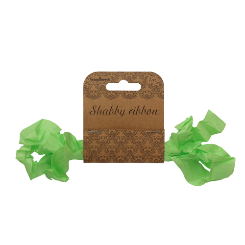 Шебби ленточка 10мм свежая зелень 1м  SCRAPBERRYS SCB10113														