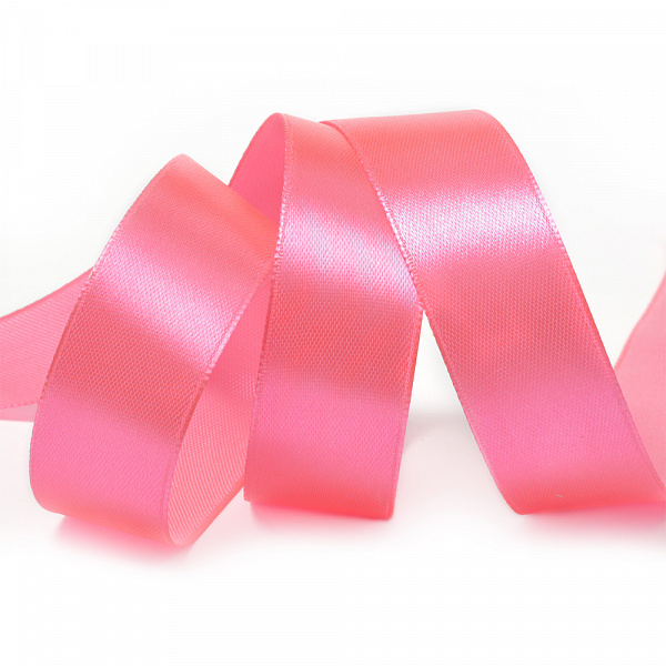 Лента атласная 25мм 8049/3080 яр. розовый теплый 25мм*33м 8049/3080														