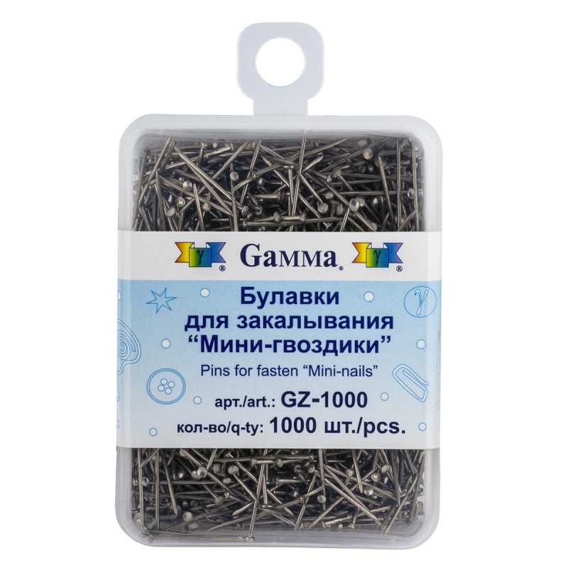Иглы для закалывания "мини-гвоздики" 1000шт.  Гамма GZ-1000														