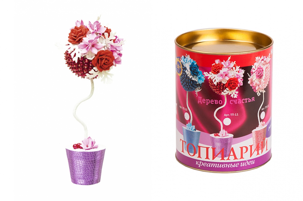 Набор для творчества "Дерево счастья. Топиарий. Танго" алый  Волшебная мастерская ТП-11														