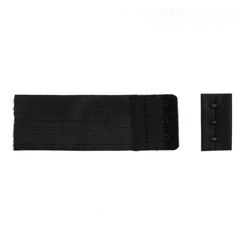 Застежка для увеличения объема бюстгалтера черный 50 мм (3 крючка) 853101														