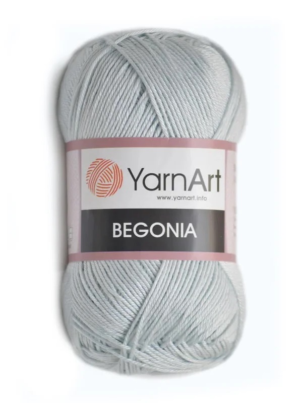 Пряжа "BEGONIA" 54462 бл. голубой 10*50 г. 169м 100% хлопок мерсеризованный  YarnArt 54462														