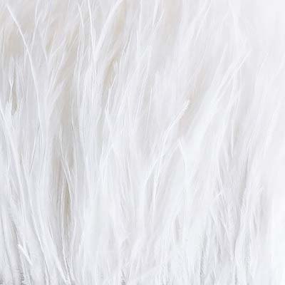 Бахрома-страус 17см цв. 027 белый 1,83 м за 1м 027														