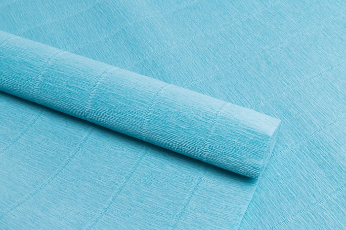 Бумага гофре 20Е/3 небесно-голубой 50см*2,5м 180гр.  Италия 20Е/3														