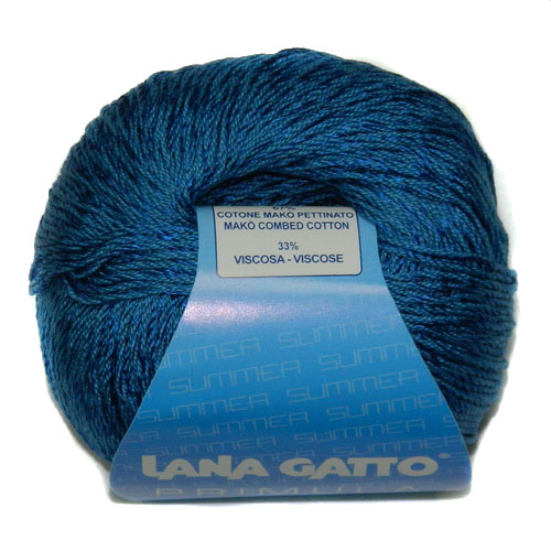 Пряжа "PRIMULA" 6553 синий 10*50 г. 158м 67% хлопок, 33% вискоза  Lana Gatto 6553														